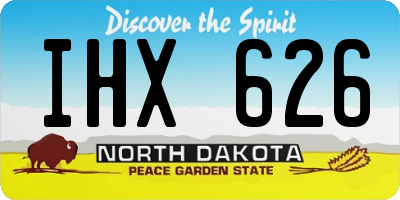 ND license plate IHX626