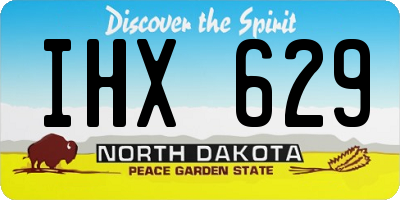 ND license plate IHX629