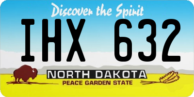 ND license plate IHX632