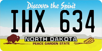 ND license plate IHX634