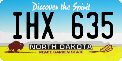 ND license plate IHX635