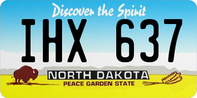 ND license plate IHX637