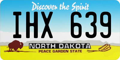 ND license plate IHX639
