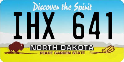 ND license plate IHX641