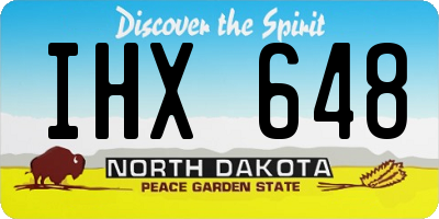 ND license plate IHX648