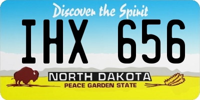 ND license plate IHX656