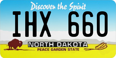 ND license plate IHX660
