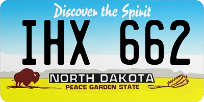 ND license plate IHX662