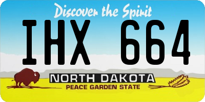 ND license plate IHX664