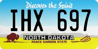 ND license plate IHX697