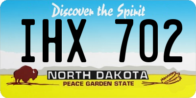 ND license plate IHX702