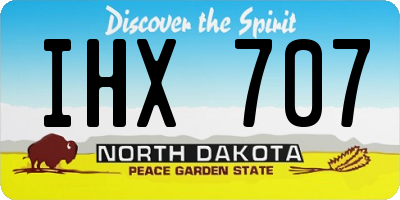 ND license plate IHX707
