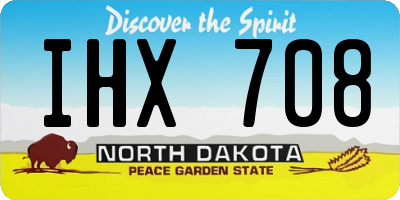 ND license plate IHX708