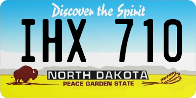 ND license plate IHX710