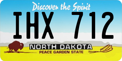 ND license plate IHX712