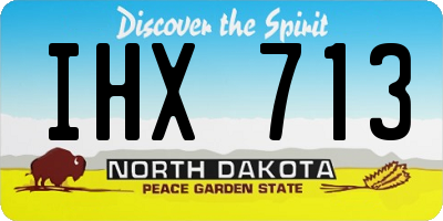 ND license plate IHX713