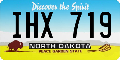 ND license plate IHX719