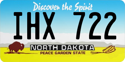 ND license plate IHX722