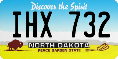 ND license plate IHX732