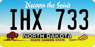 ND license plate IHX733