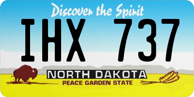 ND license plate IHX737