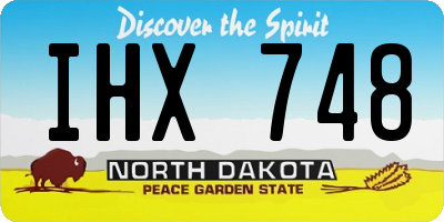 ND license plate IHX748