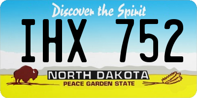 ND license plate IHX752