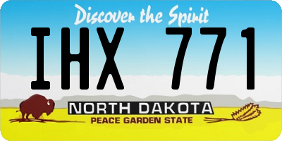 ND license plate IHX771