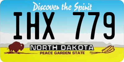 ND license plate IHX779
