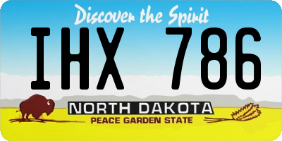 ND license plate IHX786