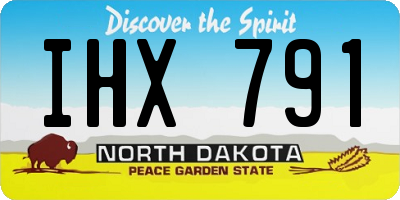 ND license plate IHX791