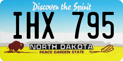 ND license plate IHX795