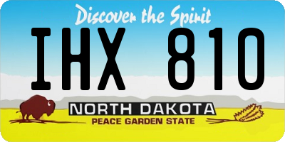 ND license plate IHX810