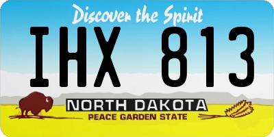 ND license plate IHX813