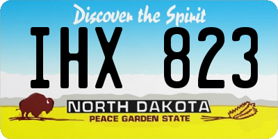 ND license plate IHX823