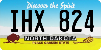 ND license plate IHX824