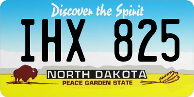ND license plate IHX825