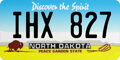 ND license plate IHX827