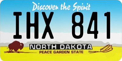 ND license plate IHX841