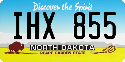 ND license plate IHX855