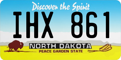 ND license plate IHX861