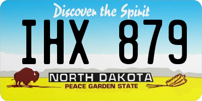 ND license plate IHX879