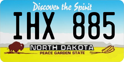 ND license plate IHX885