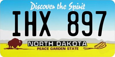 ND license plate IHX897