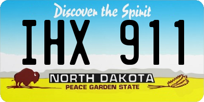 ND license plate IHX911