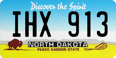ND license plate IHX913