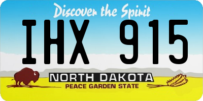 ND license plate IHX915