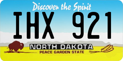 ND license plate IHX921