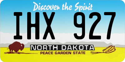 ND license plate IHX927
