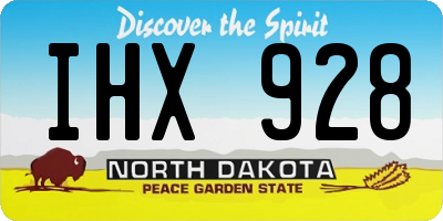 ND license plate IHX928